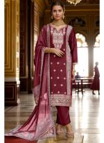 Heavy Silk Chinnon Pink Traditional Wear Embroidery Work Pakistani Suit